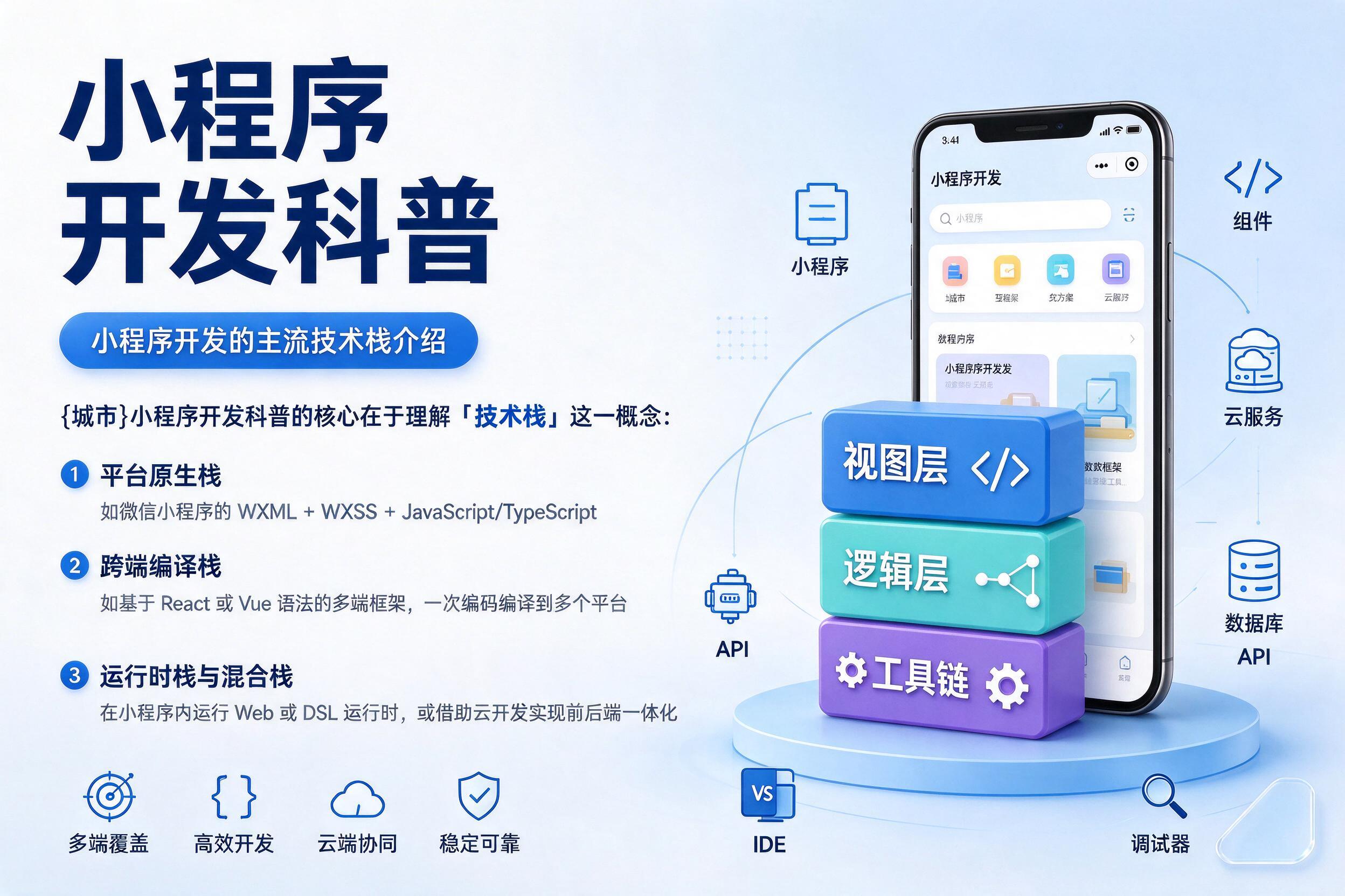新疆小程序开发科普：小程序开发的主流技术栈介绍
